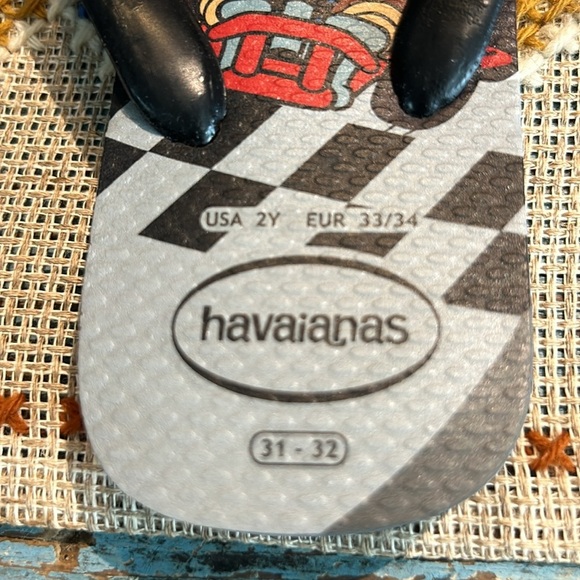 HAVAIANAS MARIO BROS. FLIP FLOP IN STEEL GREY Kids Size 2 - Picture 4 of 4